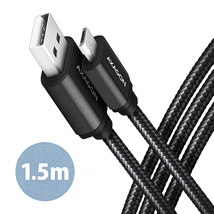 AXAGON Data and charging cable, 1.5 m | BUMM-AM15AB | USB Type A to USB Type Micro - 1