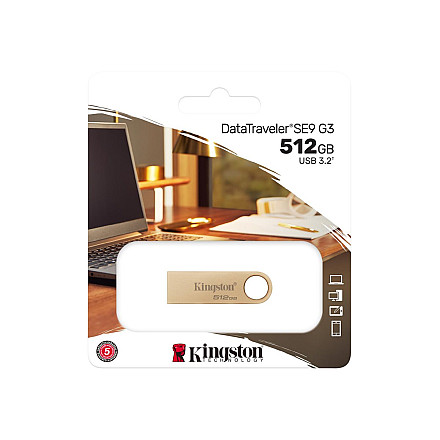 Kingston USB flash drive | DataTraveler SE9 G3 | 512 GB | USB 3.2 Gen 1 | Gold - 3
