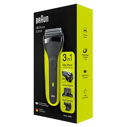 Braun Shaver 300BT Shave&Style Operating time (max) 30 min - 4