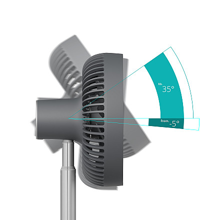 Duux Fan Rize Flex Stand Fan Grey - 9