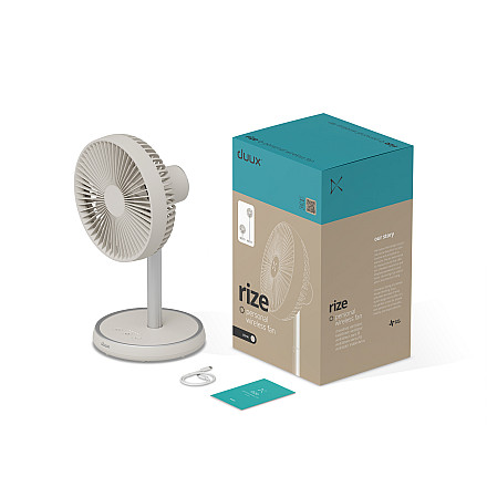 Duux Fan | Rize Flex | Stand Fan | Greige | Diameter 21 cm | Number of speeds 4 | Oscillation | 10 W | No - 11