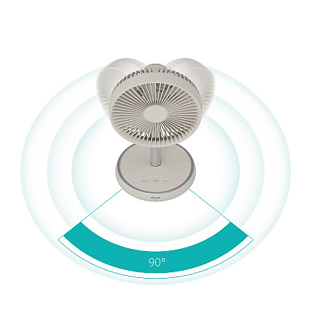 Duux Fan | Rize Flex | Stand Fan | Greige | Diameter 21 cm | Number of speeds 4 | Oscillation | 10 W | No - 10