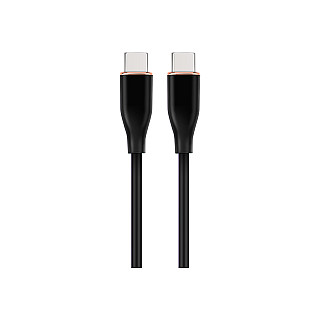 Cablexpert Premium Silicon Type-C Power Delivery (PD) Charging and Data Cable, 1.5 m | CC-USB2S-CMCM-1.5M-BK