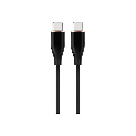 Cablexpert Premium Silicon Type-C Power Delivery (PD) Charging and Data Cable, 1.5 m | CC-USB2S-CMCM-1.5M-BK - 1