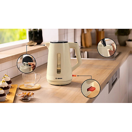 Bosch Kettle | TWK1M127 | Electric | 2400 W | 1.7 L | Plastic | Creamy - 6