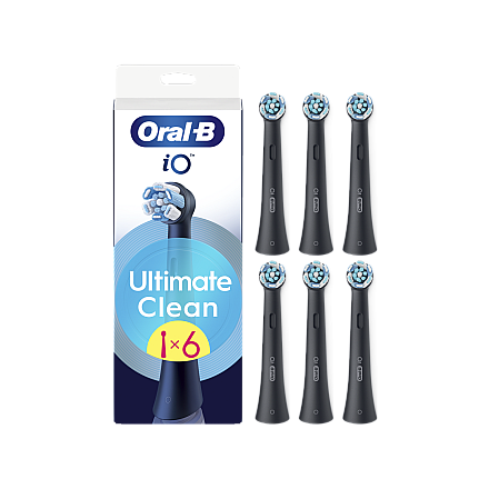 Oral-B Replaceable toothbrush heads | iO UltimateClean | Heads | For adults | Number of brush heads included 6 | Black - 1