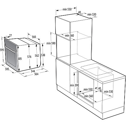 Gorenje Oven BPSA6747A08WG 77 L Electric - 11