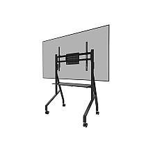 Neomounts MOVE Go FL50-525BL1 TV trolley - 55-86" - max 76 kg - manual h 106-136 cm - VESA 100x100-900x600 - incl. hardware shelf - lockable