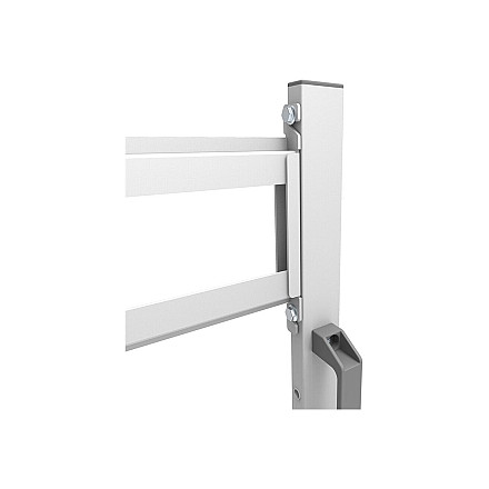Neomounts MOVE Go FL50-525WH1 TV trolley - 55-86" - max 76 kg - manual h 106-136 cm - VESA 100x100-900x600 - incl. hardware shelf - lockable - 12