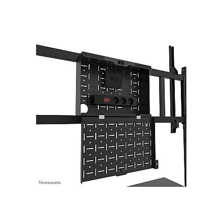 Neomounts MOVE Go XL FL50-575BL1 TV trolley - 65-110" - max 125 kg - manual h 129-139 cm - VESA 100x100-1100x600 - incl. hardware shelf - lo - 11