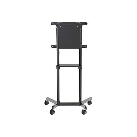 Neomounts NS-M1250BLACK TV trolley - 37-70" - max 70 kg - VESA 200x200-600x400 - 90° rotatable - incl. hardware shelf - black - 4