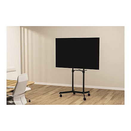 Neomounts NS-M1250BLACK TV trolley - 37-70" - max 70 kg - VESA 200x200-600x400 - 90° rotatable - incl. hardware shelf - black - 15