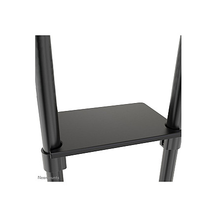 Neomounts NS-M1250BLACK TV trolley - 37-70" - max 70 kg - VESA 200x200-600x400 - 90° rotatable - incl. hardware shelf - black - 10