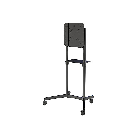 Neomounts NS-M1250BLACK TV trolley - 37-70" - max 70 kg - VESA 200x200-600x400 - 90° rotatable - incl. hardware shelf - black - 1
