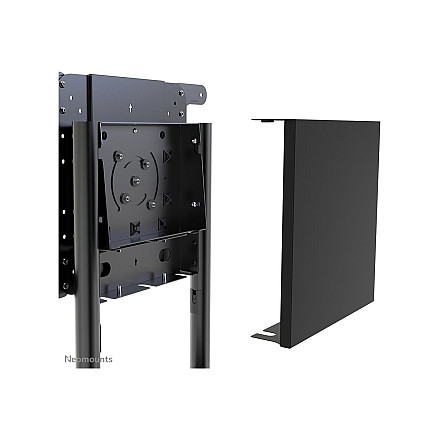 Neomounts NS-M1250BLACK TV trolley - 37-70" - max 70 kg - VESA 200x200-600x400 - 90° rotatable - incl. hardware shelf - black - 11