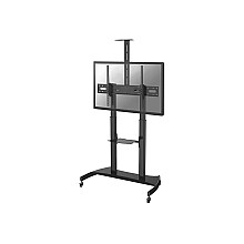 Neomounts PLASMA-M1950E TV trolley - 60-100" - max 100 kg - manual h 134-166 cm - VESA 200x200-1000x600 - incl. cam/hardware shelf - black