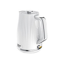 Czajnik elektryczny TEFAL KO250130 o mocy 2400 W i pojemności 1.7 L - plastikowy, biały kociołek z obrotową podstawą 360°.