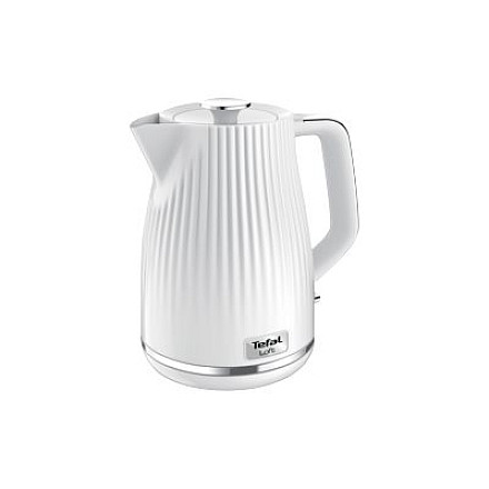 Czajnik elektryczny TEFAL KO250130 o mocy 2400 W i pojemności 1.7 L - plastikowy, biały kociołek z obrotową podstawą 360°. - 4