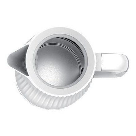 Czajnik elektryczny TEFAL KO250130 o mocy 2400 W i pojemności 1.7 L - plastikowy, biały kociołek z obrotową podstawą 360°. - 5