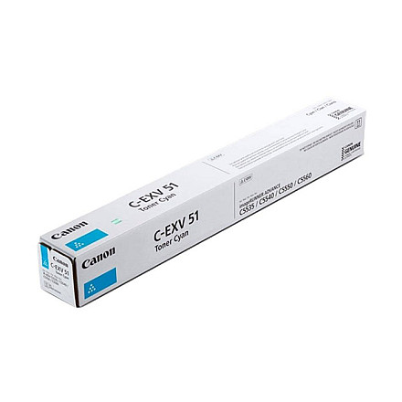 Oryginalny Toner Cyan Canon ADV iR-C5535, iR-C5540, iR-C5550, iR-C5560 (C-EXV51C, CEXV51C, 0482C002) - 1