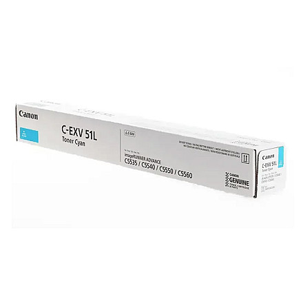 Оригінальний тонер Cyan Canon ADV iR-C5535, iR-C5540, iR-C5550, iR-C5560 (C-EXV51LC, CEXV51LC, 0485C002) - 1