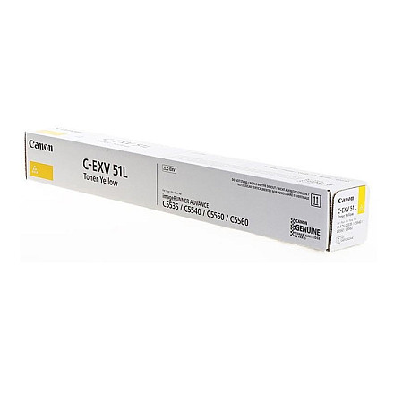 Oryginalny Toner Yellow Canon ADV iR-C5535, iR-C5540, iR-C5550, iR-C5560 (C-EXV51LY, CEXV51LY, 0487C002) - 1