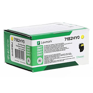 Oryginalny Toner Yellow Lexmark CS417, CS517, CX417, CX517 (71B2HY0)