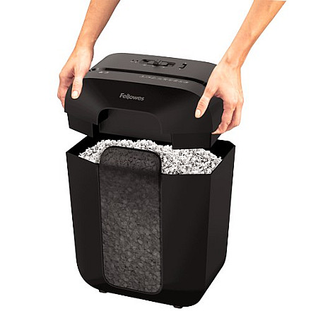 Fellowes Powershred | LX41 | Mini-cięcie | Niszczarka | P-4 | Karty kredytowe | Zszywki | Spinacze | Papier | 17 litrów - 9
