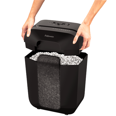 Fellowes Powershred | LX41 | Mini-cięcie | Niszczarka | P-4 | Karty kredytowe | Zszywki | Spinacze | Papier | 17 litrów - 4