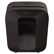 Fellowes Powershred | LX25M | Mini-cięcie | Niszczarka | P-4 | Karty kredytowe | Zszywki | Spinacze | Papier | 11,5 litra | Czarny