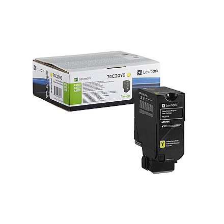 Oryginalny Toner Yellow Lexmark CS720, CS725, CX725 (74C20Y0) - 1