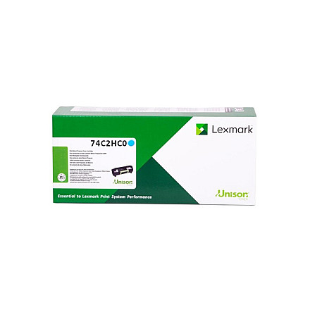 Oryginalny Toner Cyan Lexmark CS725 (74C2HC0) - 1