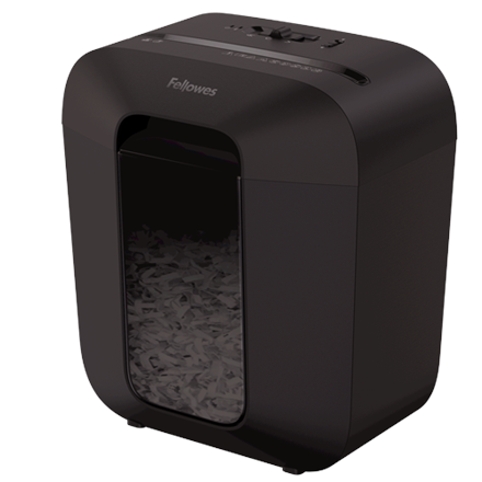 Fellowes Powershred | LX25 | Cięcie na ścinki | Niszczarka | P-4 | Karty kredytowe | Zszywki | Spinacze | Papier | 11,5 litra | Czarny - 1
