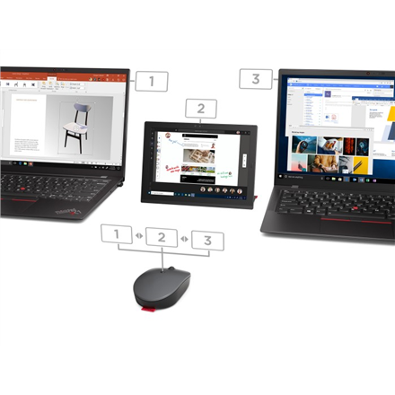 Lenovo | Bezprzewodowa myszki Multi-Device | Szary Burza - 5