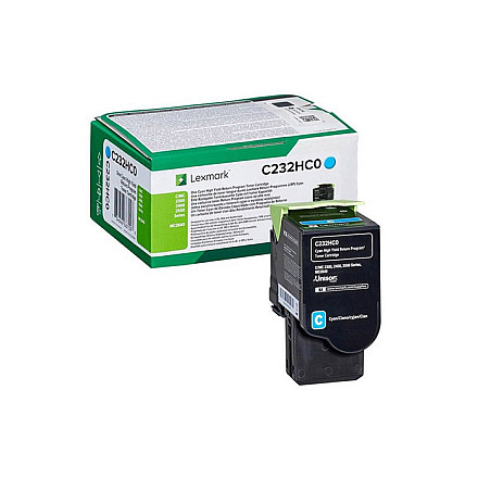 Oryginalny Toner Cyan Lexmark C2325 (C232HC0) - 1