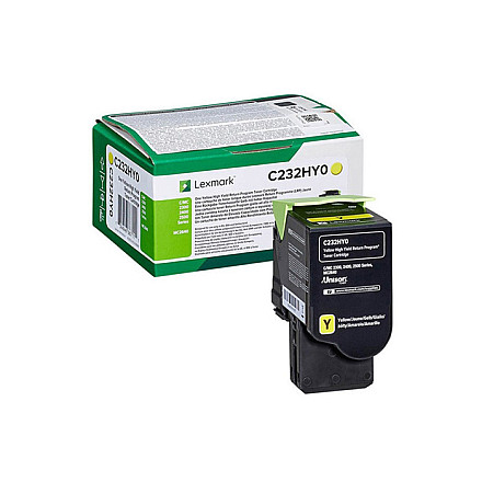 Oryginalny Toner Yellow Lexmark C2325 (C232HY0) - 1
