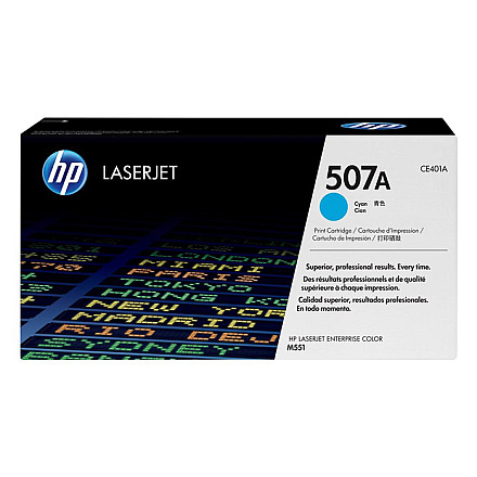Оригінальний тонер Cyan HP LaserJet Enterprise 500 Color M551, M575, Pro 500 M570 (507A CE401A) - 1