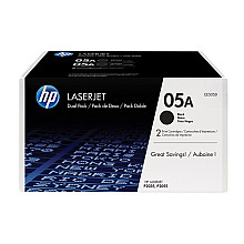 Оригінальний тонер чорний HP LaserJet P2035, P2055 (05A CE505D) (DWUPAK)