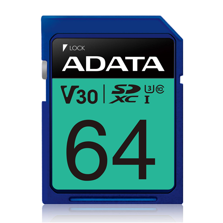 ADATA | Premier Pro | UHS-I | 64 GB | SDXC | Памʼять flash klasy 10 - 1