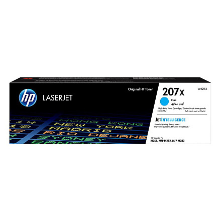 Oryginalny Toner Cyan HP Color LaserJet Pro M255, MFP M282, MFP M283, M283 (207X W2211X) - 1