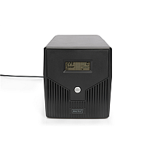 Digitus | Line-Interactive UPS | Line-Interactive UPS DN-170074, 1000VA, 600W, 2x akumulator 12V/7Ah, 4x gniazdo CEE 7/7, 2x RJ45, 1x USB 2.0 typ B, 1x RS232, LCD, symulowana fala sinusoidalna, 338x15