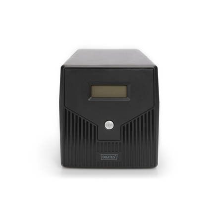 Digitus | Line-Interactive UPS | Line-Interactive UPS DN-170074, 1000VA, 600W, 2x akumulator 12V/7Ah, 4x gniazdo CEE 7/7, 2x RJ45, 1x USB 2.0 typ B, 1x RS232, LCD, symulowana fala sinusoidalna, 338x15 - 3