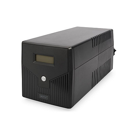 Digitus | Line-Interactive UPS | Line-Interactive UPS DN-170074, 1000VA, 600W, 2x akumulator 12V/7Ah, 4x gniazdo CEE 7/7, 2x RJ45, 1x USB 2.0 typ B, 1x RS232, LCD, symulowana fala sinusoidalna, 338x15 - 6