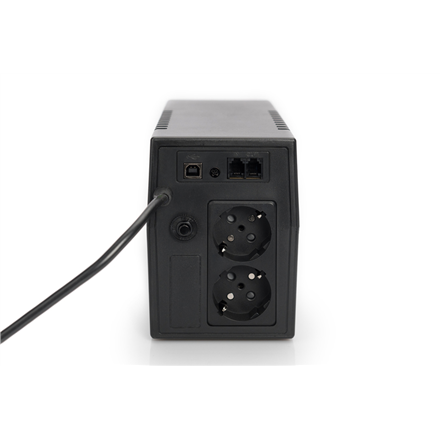 Digitus | Line-Interactive UPS | Line-Interactive UPS DN-170063, 600VA, 360W, 1x akumulator 12V/7Ah, 2x gniazdo CEE 7/7, 2x RJ-11, 1x USB… - 3