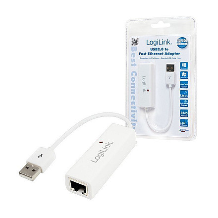 Адаптер мережевий Logilink | Fast Ethernet | USB 2.0 | Gwarancja 24 місяцьe - 5