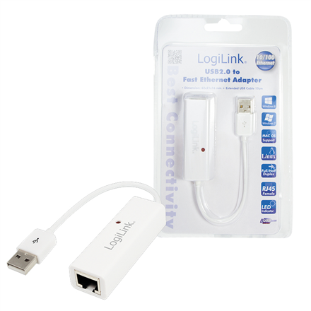 Адаптер мережевий Logilink | Fast Ethernet | USB 2.0 | Gwarancja 24 місяцьe - 3