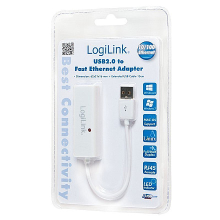 Адаптер мережевий Logilink | Fast Ethernet | USB 2.0 | Gwarancja 24 місяцьe - 6