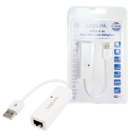 Адаптер мережевий Logilink | Fast Ethernet | USB 2.0 | Gwarancja 24 місяцьe - 1