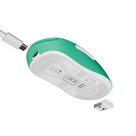 Fury Gaming Mouse | Tanto T4 | Wired/Wireless | 2.4 GHz, Bluetooth, USB | Mint - 4