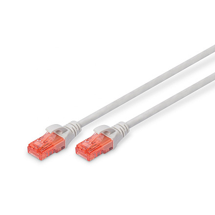 Digitus | CAT 6e | Kabel krosowy | Skrętka nieekranowana (UTP) | Męski | RJ-45 | Męski | RJ-45 | Szary | 3 m - 3